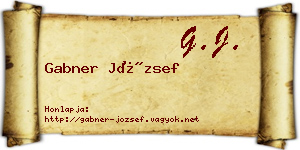 Gabner József névjegykártya