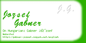 jozsef gabner business card